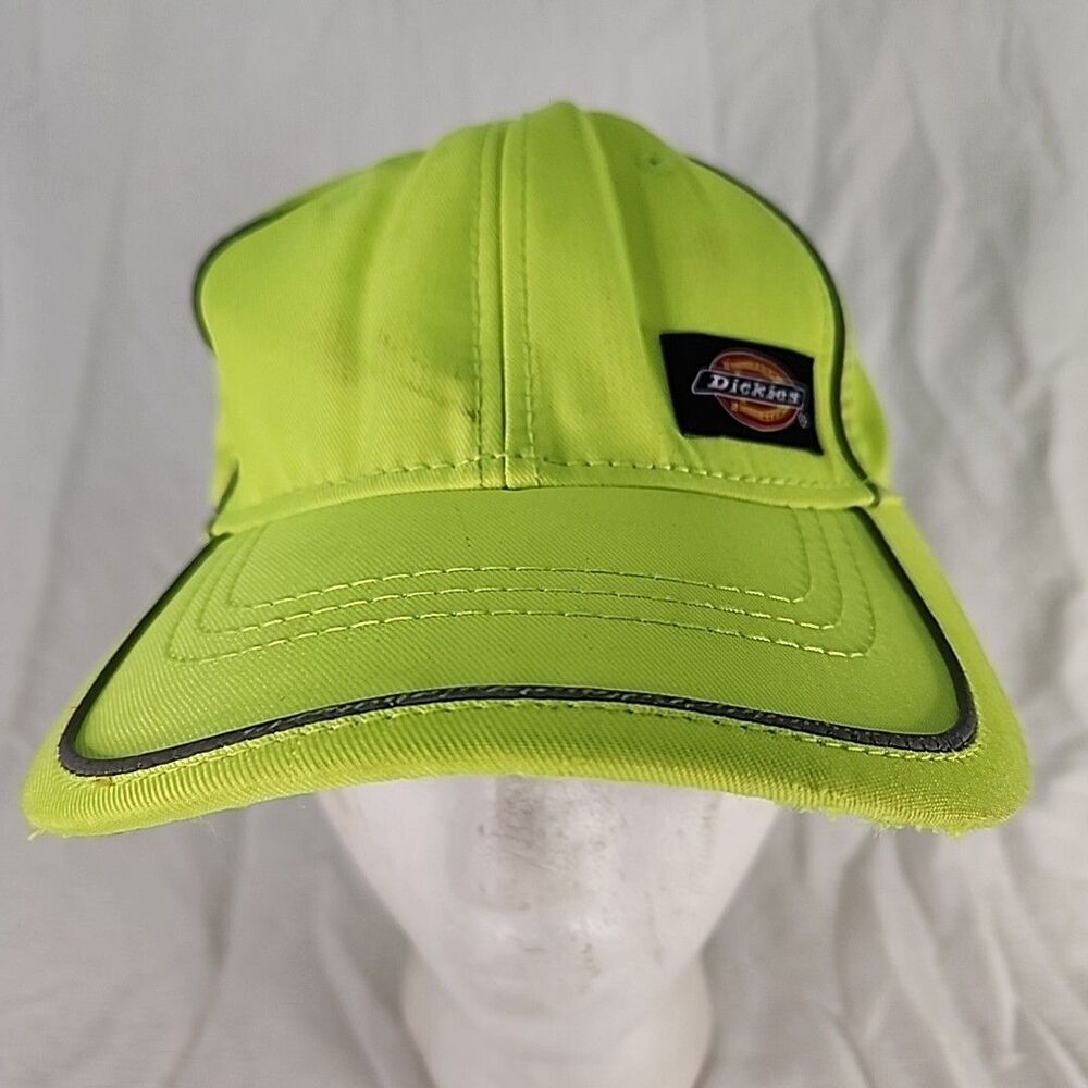 Cap High Visibility Neon Yellow Dickies Hook &Loop Adjustable Baseball Truck Hat